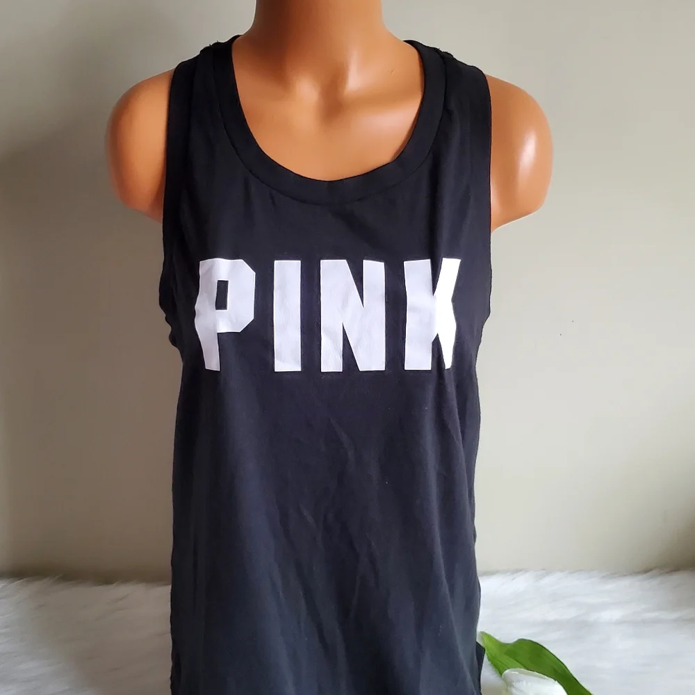 PINK VICTORIA'S SECRET TANK TOP SIZE M - Picture 2 of 4